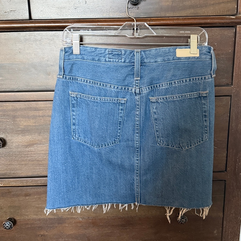 AG Adriano Goldschmied Two-Tone Denim Mini Skirt - Picture 4 of 6